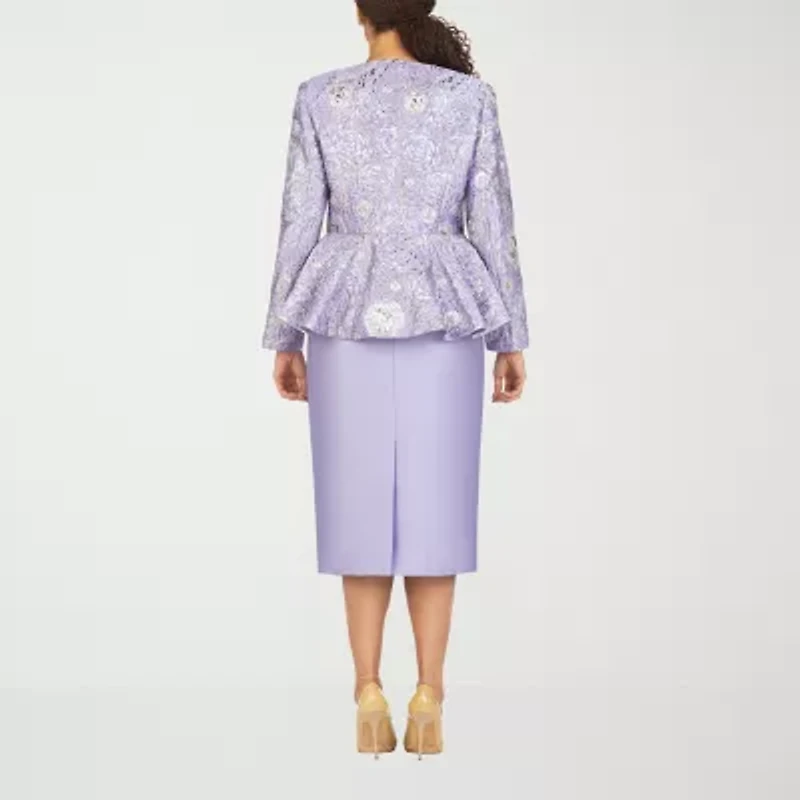 Giovanna Collection 3-pc. Brocade Skirt Suit-Plus