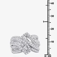 (H-I / I1) Womens 2 CT. T.W. Lab Grown Diamond 10K White Gold Bypass  Band