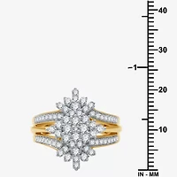 (H-I / I1) Womens 1 CT. T.W. Lab Grown Diamond 10K Gold Cocktail Ring