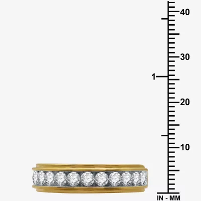 (H-I / I1) 1 CT. T.W. Lab Grown White Diamond 10K Gold Wedding Band