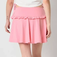 My Melody Drop Waist Built Short Skirt Womens Mid Rise Juniors Pleated