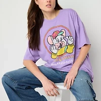 Chuck E. Cheese'S Oversized Tee Womens Crew Neck Short Sleeve Oversized Juniors Graphic T-Shirt