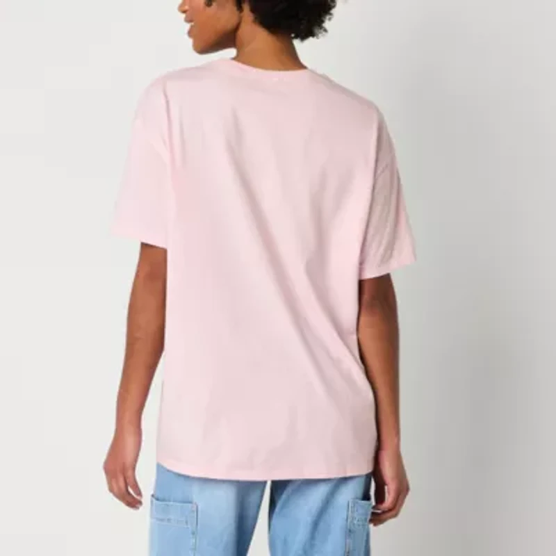 Grayson Threads, The Label New York City Womens Crew Neck Short Sleeve Oversized Juniors Graphic T-Shirt