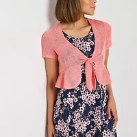 Perceptions Womens Floral Jacket Dress