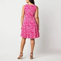 Perceptions Womens Floral Jacket Dress