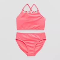 Thereabouts Shimmer And Ribbed Little & Big Kid Girls 2-pc. Tankini Set