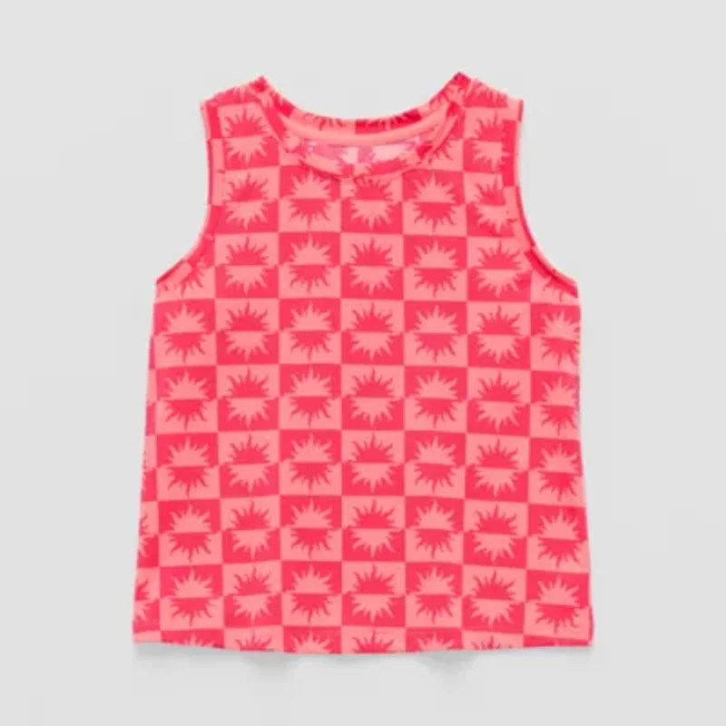 Xersion Performance Little & Big Kid Girls Crew Neck Sleeveless Active Tank Top
