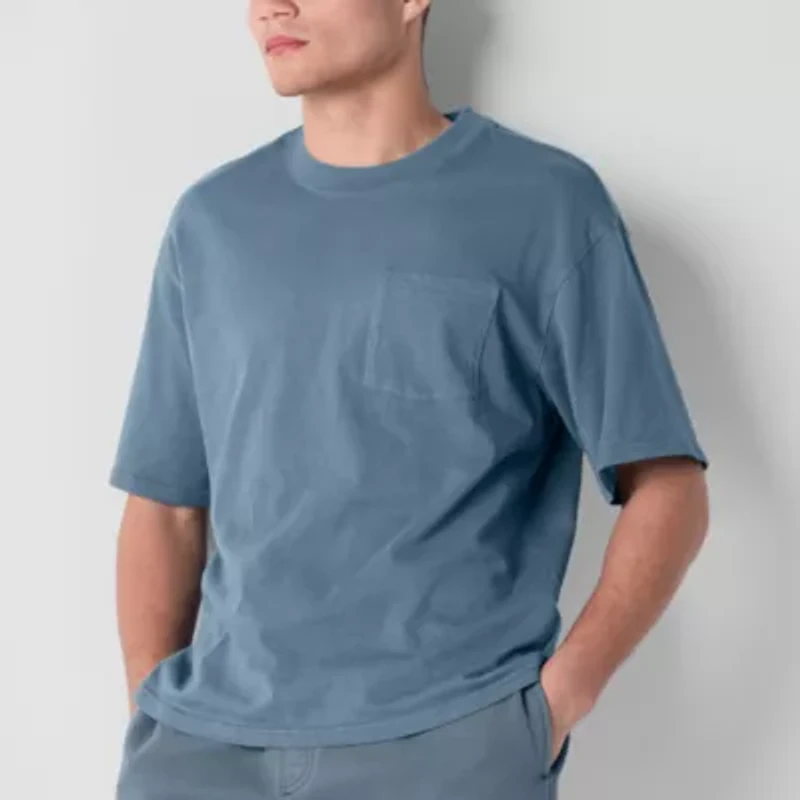 Arizona Mens Short Sleeve Boxy Fit Pocket T-Shirt