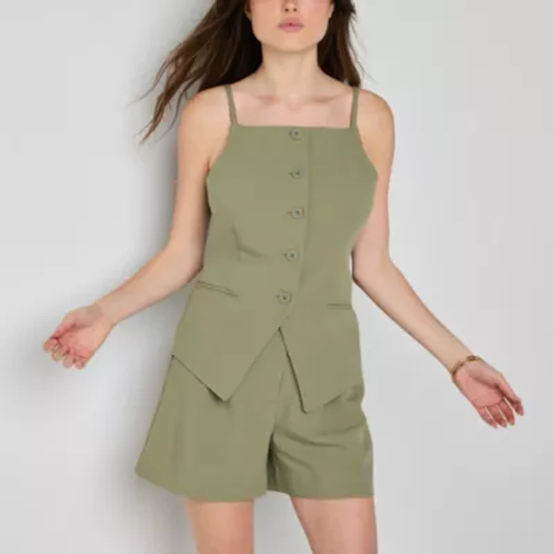 by&by Womens Square Neck Juniors Vest