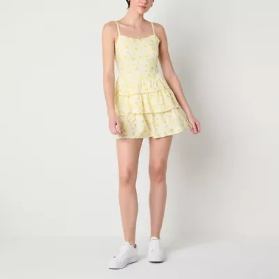 Arizona Womens Juniors Sleeveless Floral Fit + Flare Dress