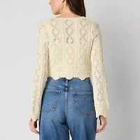 Arizona Womens Long Sleeve Sweater Set Juniors