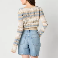 Arizona Womens Long Sleeve Sweater Set Juniors