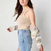Arizona Womens Long Sleeve Sweater Set Juniors