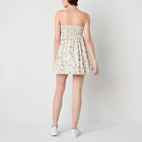 Arizona Bubble Hem Womens Sleeveless Juniors Fit + Flare Dress