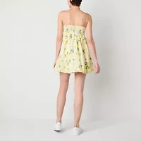 Arizona Bubble Hem Womens Sleeveless Juniors Fit + Flare Dress