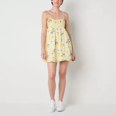 Arizona Bubble Hem Womens Sleeveless Juniors Fit + Flare Dress