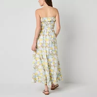 Arizona Womens Floral Juniors Maxi Dress