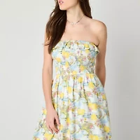 Arizona Womens Juniors Floral Maxi Dress