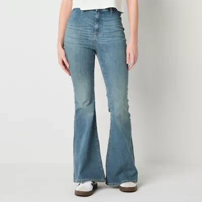 Arizona Juniors Womens High Rise Flare Leg Jean