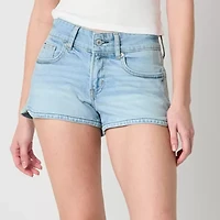 Arizona Womens Low Rise Juniors Denim Short