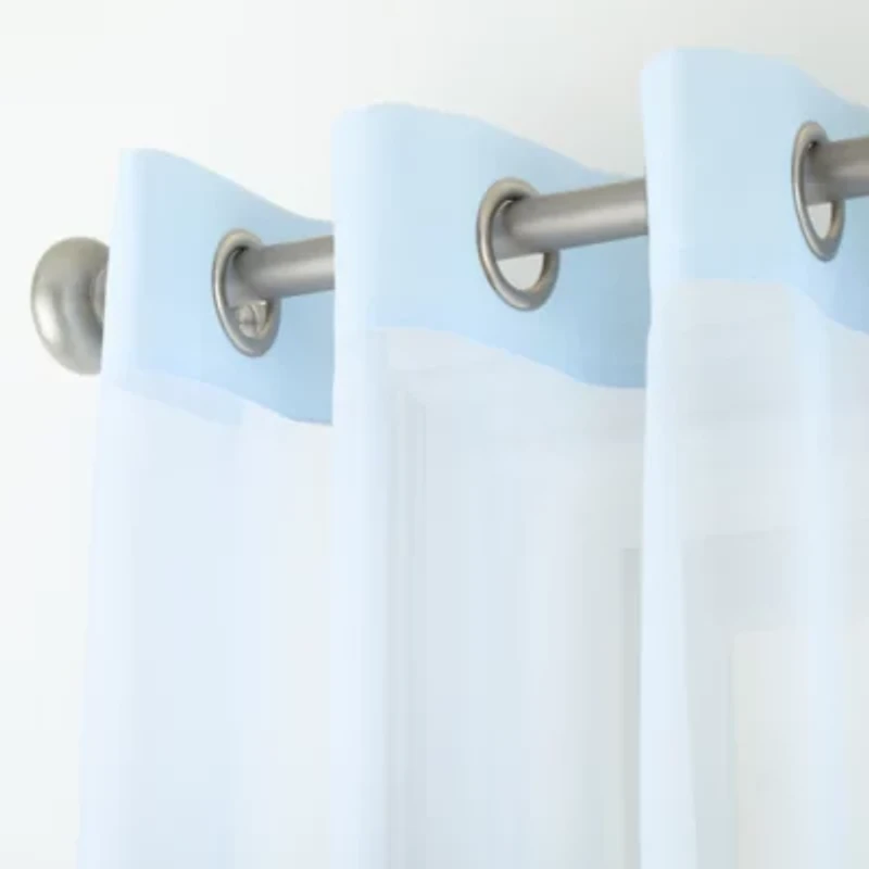 Liz Claiborne Lisette Grommet Top Sheer Single Curtain Panel