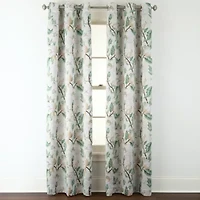 Broadhaven Geneva Print Grommet Top Blackout Single Curtain Panel