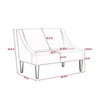 Inspired Home® Rosalie Tufted Bench
