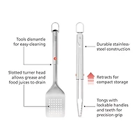 Joseph Joseph Grillout BBQ 2-pc. Turner and Tongs Set