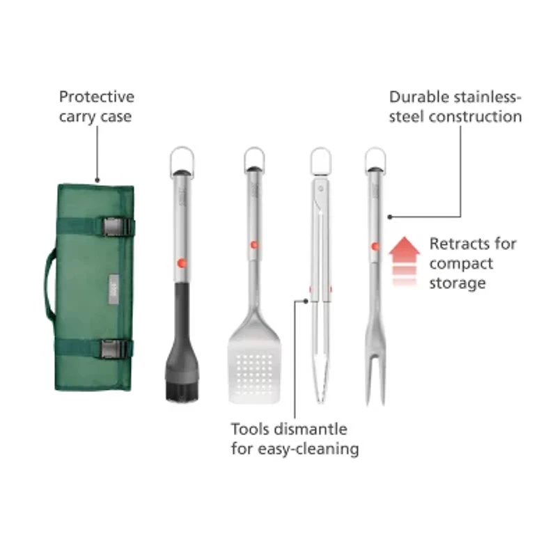 Joseph Joseph Grillout BBQ 5-pc. Kitchen Utensil Set with Storage Case