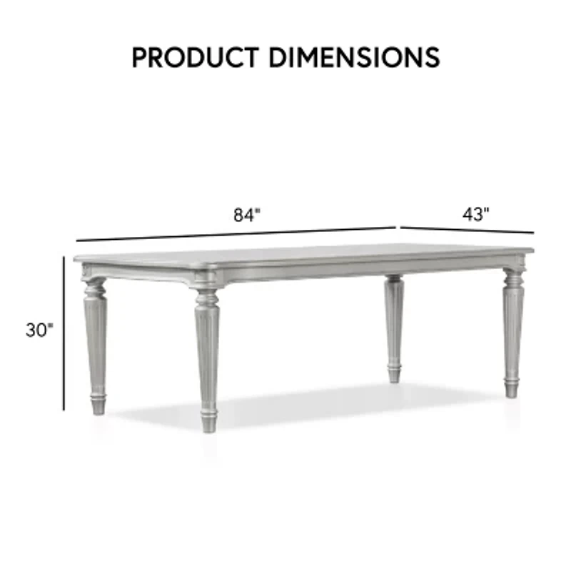 Melodi Parc Rectangular Wood-Top Dining Table