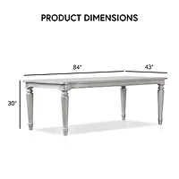 Melodi Parc Rectangular Wood-Top Dining Table