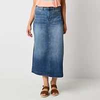 St. John's Bay Womens Mid Rise Maxi Skirt