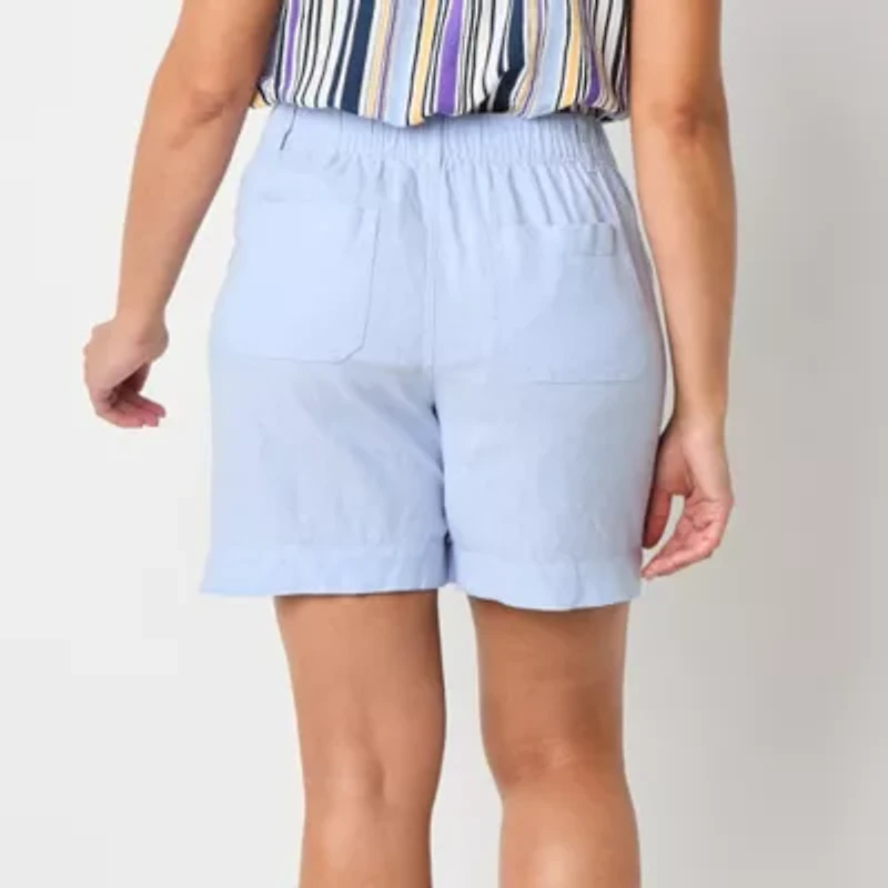Liz Claiborne Womens Mid Rise Pull-On Short