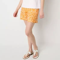 Liz Claiborne Womens Mid Rise Pull-On Short