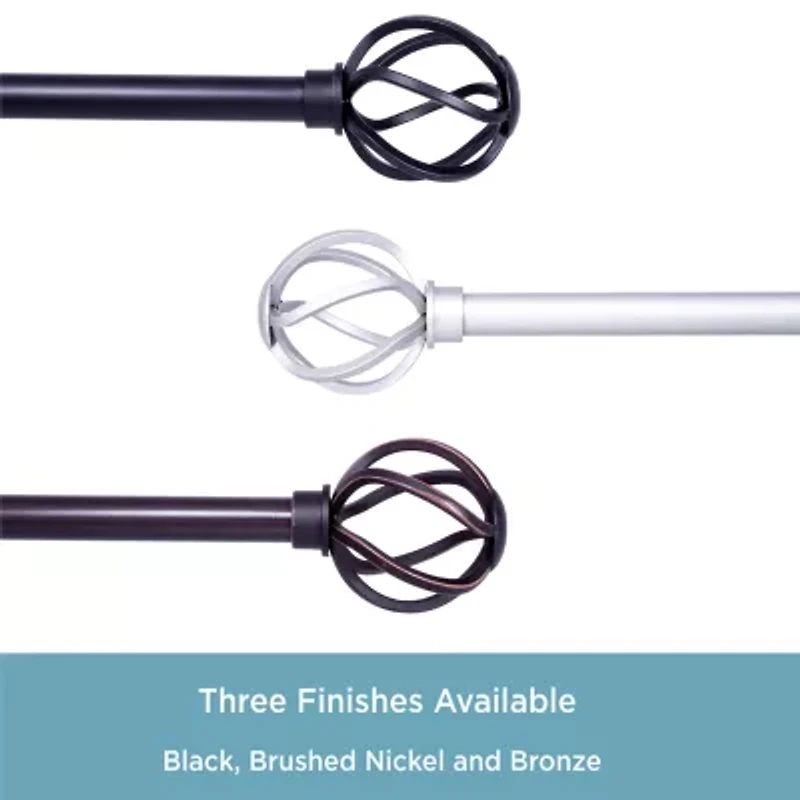 Kenney Cage Ball 5/8 Adjustable Curtain Rod