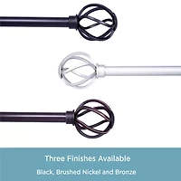 Kenney Cage Ball 5/8 Adjustable Curtain Rod