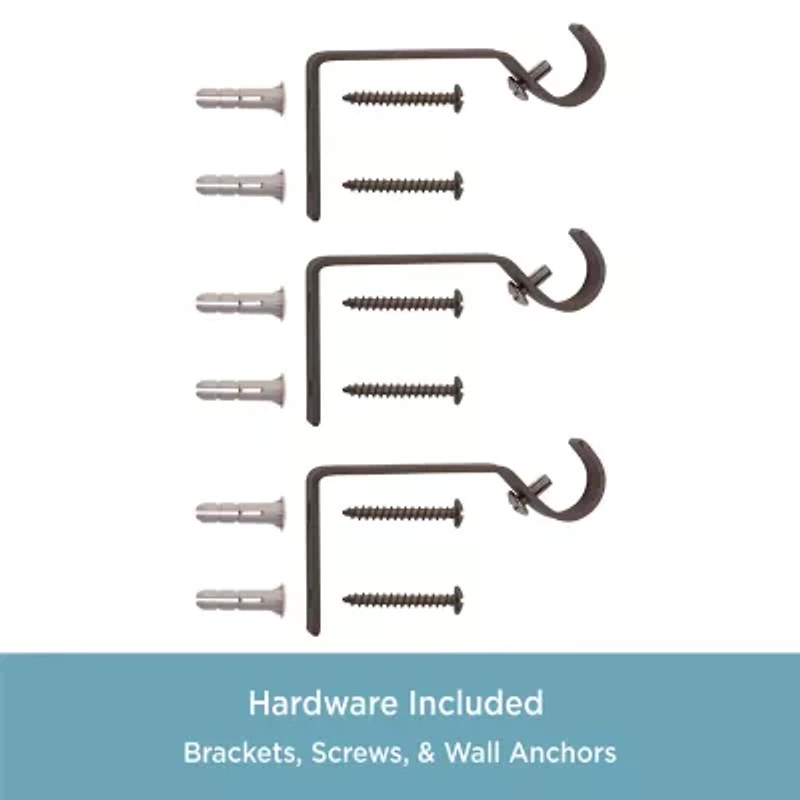 Kenney Seville Square 5/8 Adjustable Curtain Rod