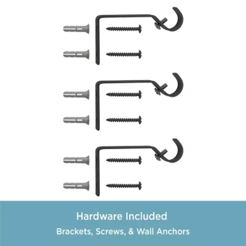 Kenney Seville Square 5/8 Adjustable Curtain Rod