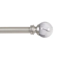 Kenney Jillian Petite Marble Ball 1/2 Adjustable Curtain Rod