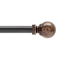 Kenney Jillian Petite Marble Ball 1/2 Adjustable Curtain Rod
