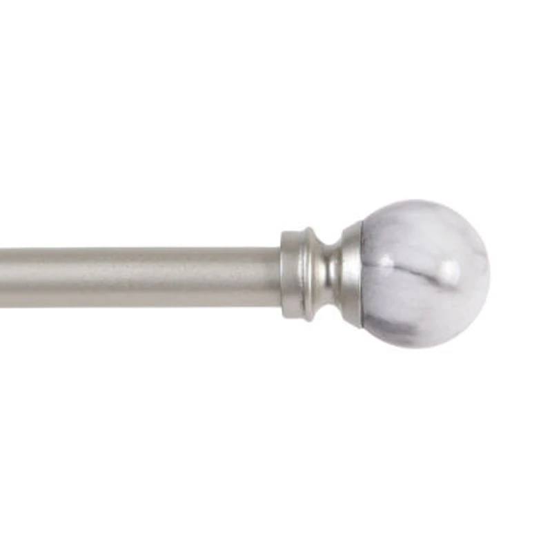Kenney Jillian Petite Marble Ball 1/2 Adjustable Curtain Rod