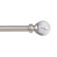 Kenney Jillian Petite Marble Ball 1/2 Adjustable Curtain Rod