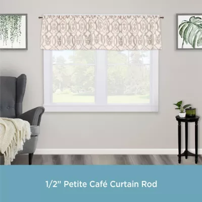 Kenney Jillian Petite Marble Ball 1/2 Adjustable Curtain Rod