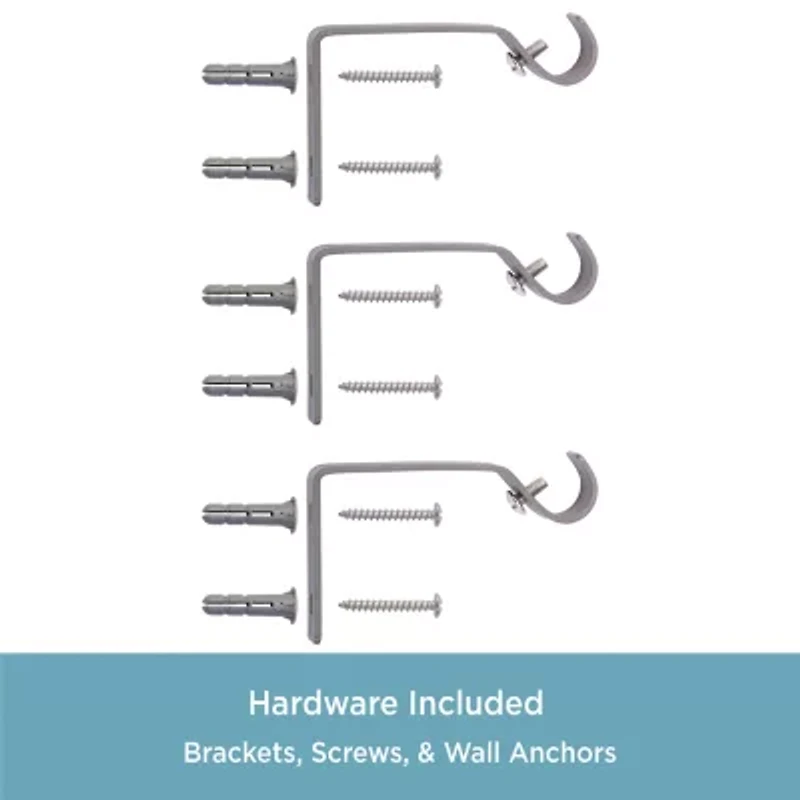 Kenney Jillian Petite Marble Ball 1/2 Adjustable Curtain Rod