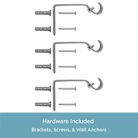 Kenney Jillian Petite Marble Ball 1/2 Adjustable Curtain Rod