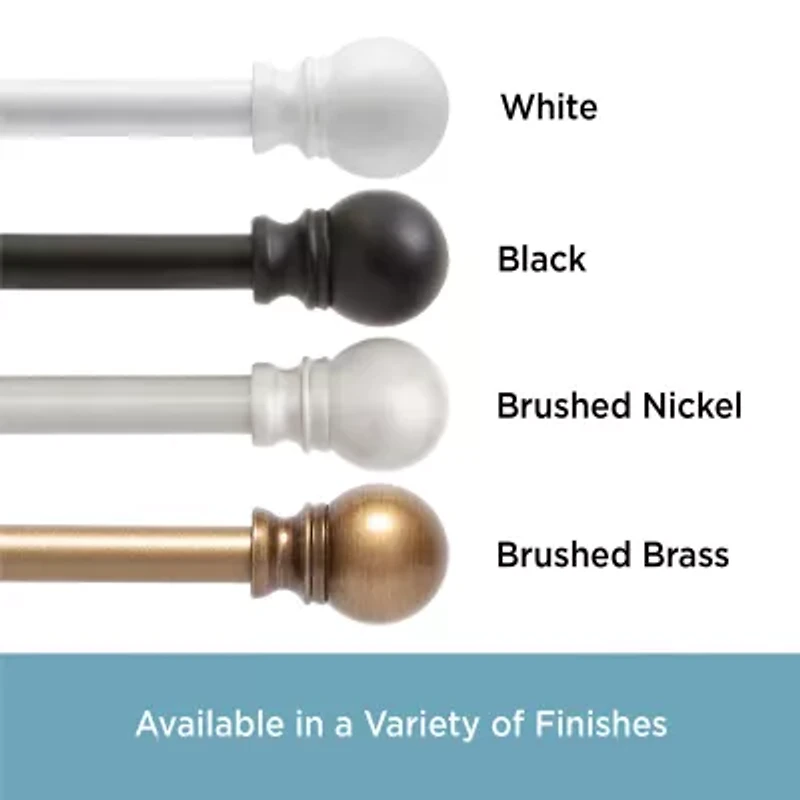 Kenney Davenport Petite Ball 1/2 Adjustable Curtain Rod