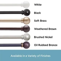 Kenney Alanis Ball 5/8 Adjustable Curtain Rod