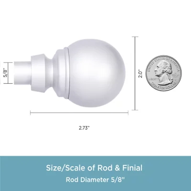 Kenney Mae Ball 5/8 Adjustable Curtain Rod