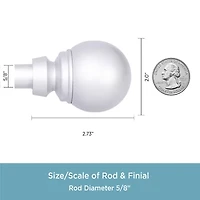 Kenney Mae Ball 5/8 Adjustable Curtain Rod