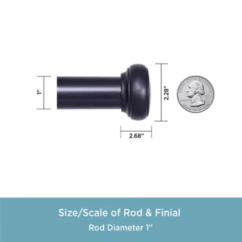 Kenney Weaver Premium Decorative Window Curtain Rod 1 Adjustable